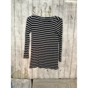 Hourglass Lily Women's Black & White Striped Long Sleeve Top Size Small